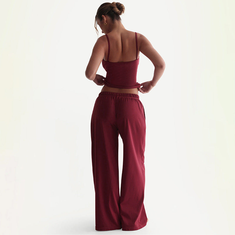 Damen Legere Lounge-Hose und Top Set Drune