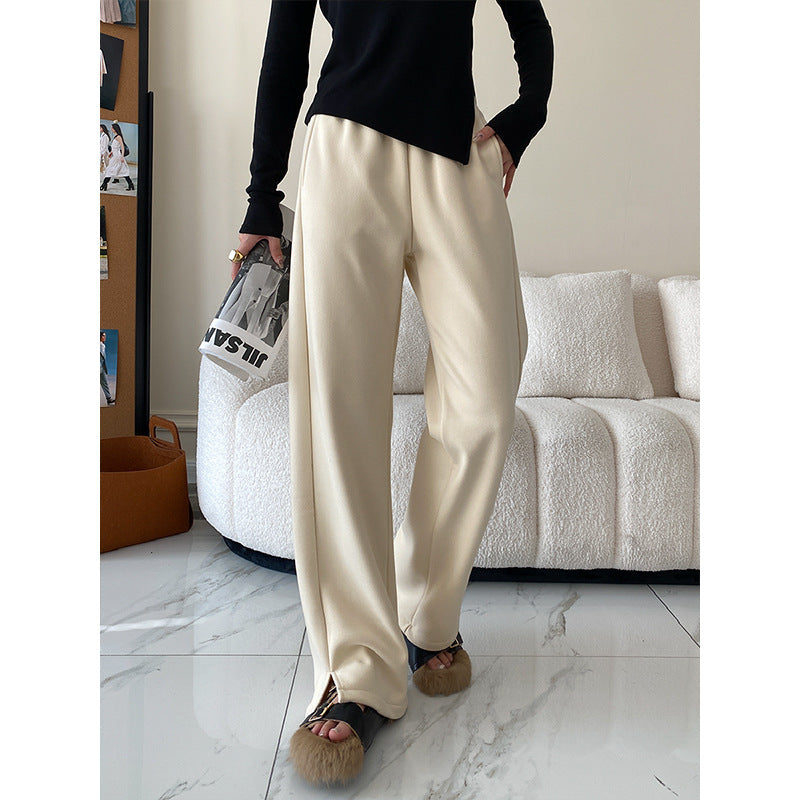 Damen Lässig geschnittene High-Waist Hose Drune