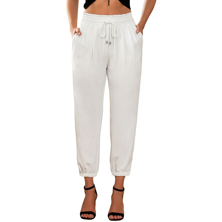 Damen lässige Chino-Hose mit elastischen Bündchen Drune