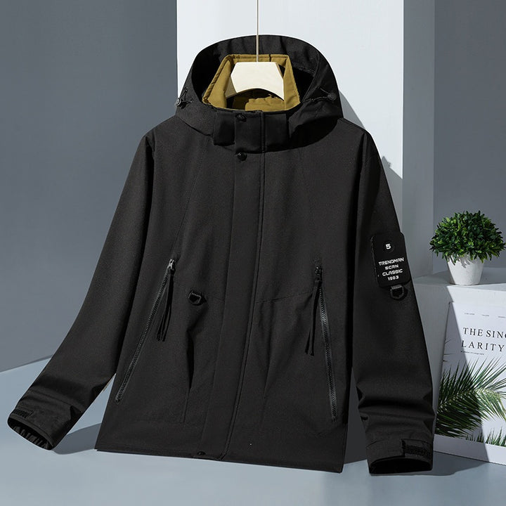 Herren Fleecejacke mit hohem Kragen Drune