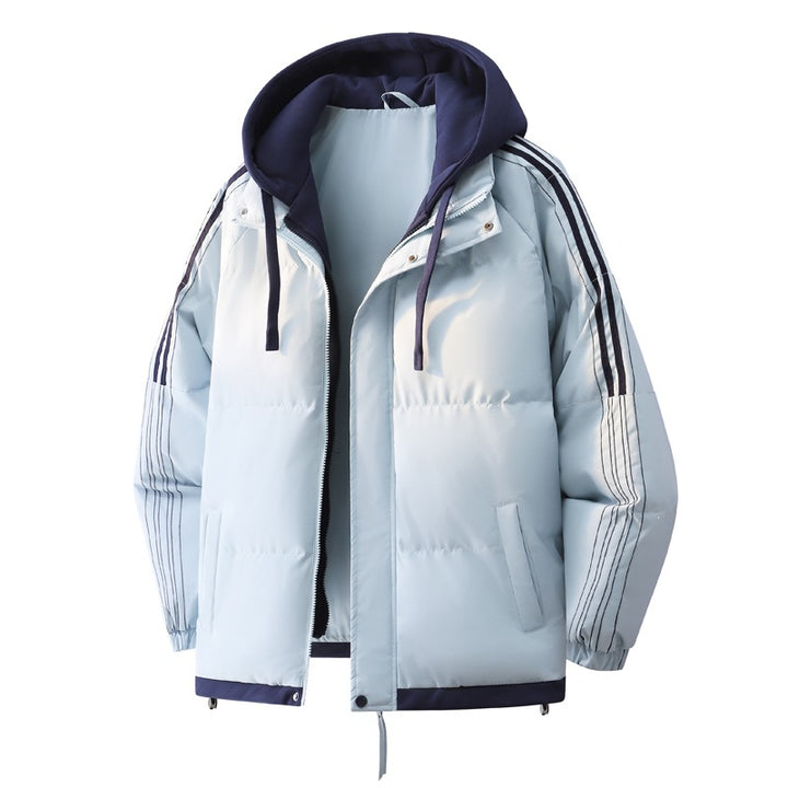 Damen Modische Steppjacke mit Kapuze und Innensweater Drune