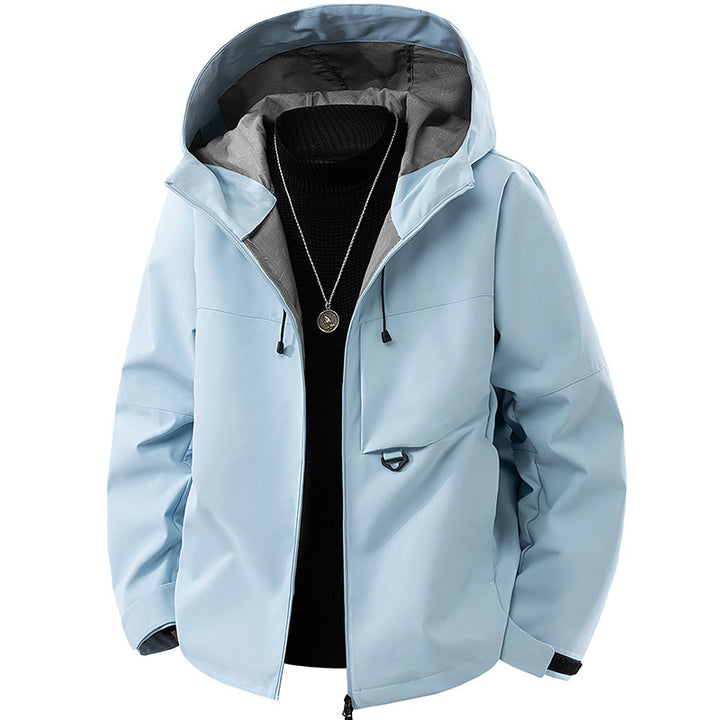 Herren technische Kapuzen-Softshelljacke mit verstellbarer Kapuze und Utility-Taschen Drune
