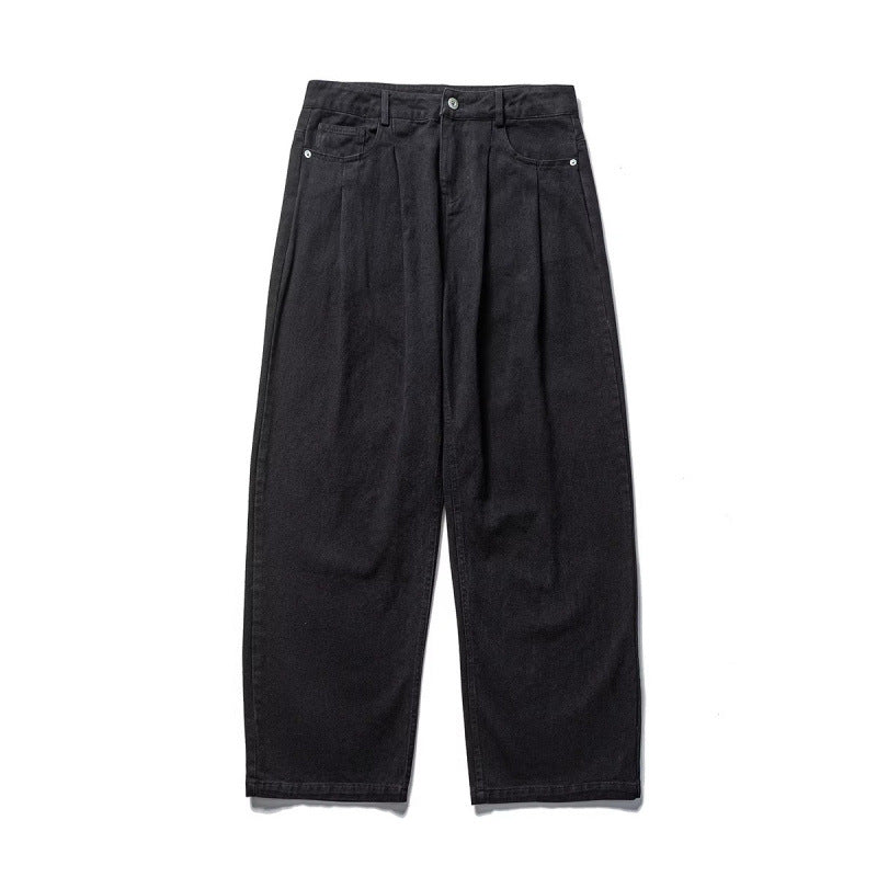 Herren Weite Bundfalten-Hose im Relaxed-Fit aus Baumwoll-Twill Drune
