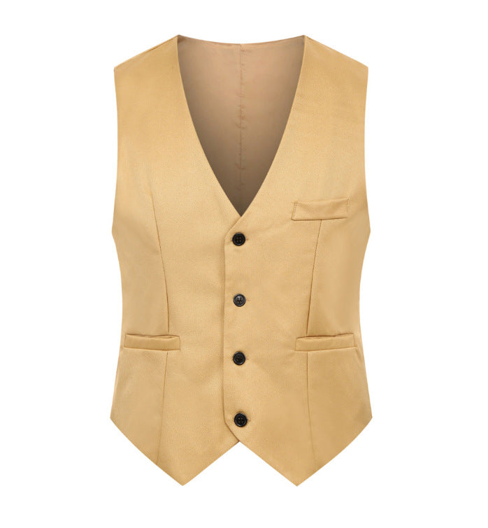 Herren Elegante Business-Weste mit V-Ausschnitt und taillierter Silhouette Drune