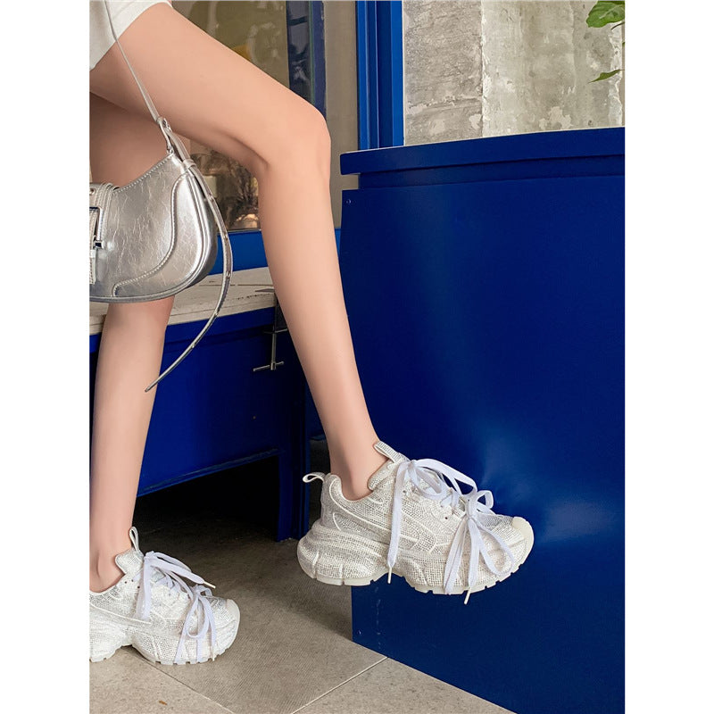 Damen Chunky-Plateau-Sneakers mit atmungsaktivem Mesh und sculpted Profil Drune
