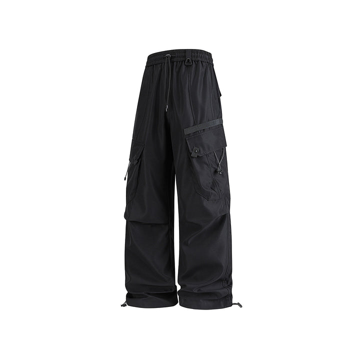 Herren Weite Utility-Cargo-Hose mit Tunnelzugbund, Multifachtaschen und verstellbaren Beinabschlüssen Drune