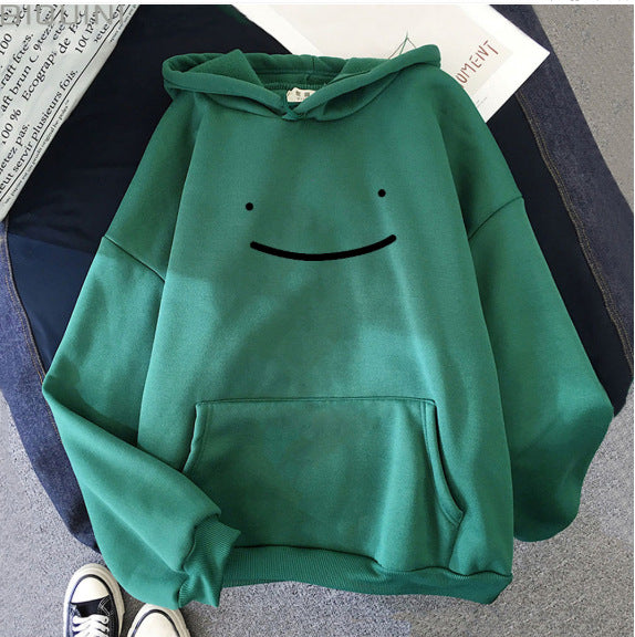Unisex nan oversized Kapuzenpullover mit minimalistischem Frontprint und Kängurutasche Drune