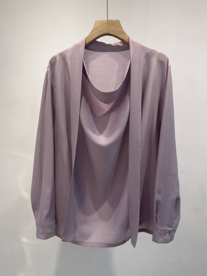 Damen Eleganter Drapierter Vordercardigan Drune