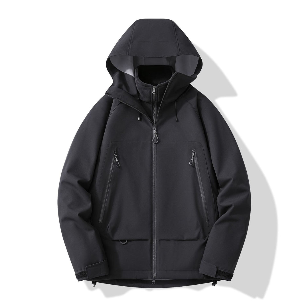 Herren technisch-isolierende Softshelljacke mit Kapuze und Fleece-Innenkragen Drune