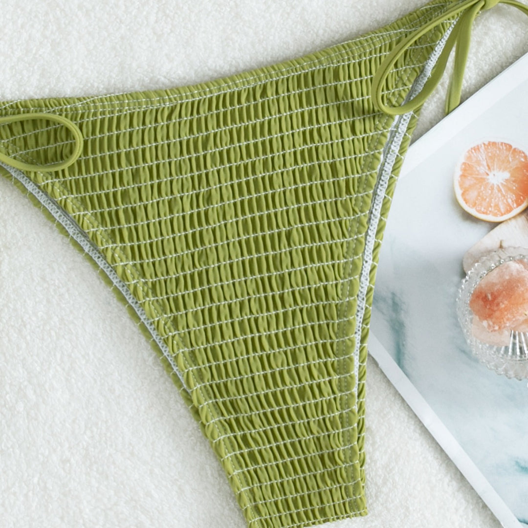 Damen Triangel-Bikini-Set mit raffiniertem Strukturdesign Drune