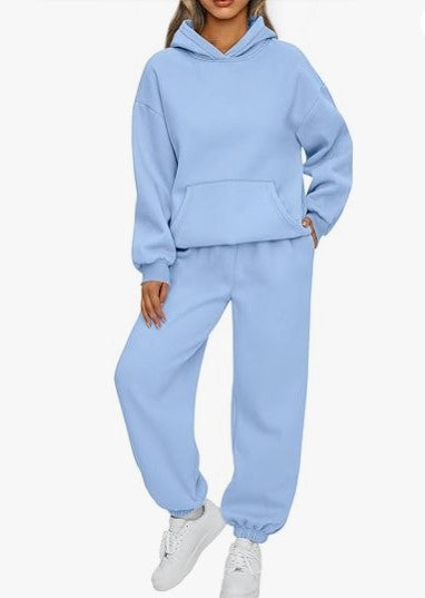 Damen nan gemütliches Oversize Hoodie und Jogginghose Set aus weicher Baumwollmischung Drune