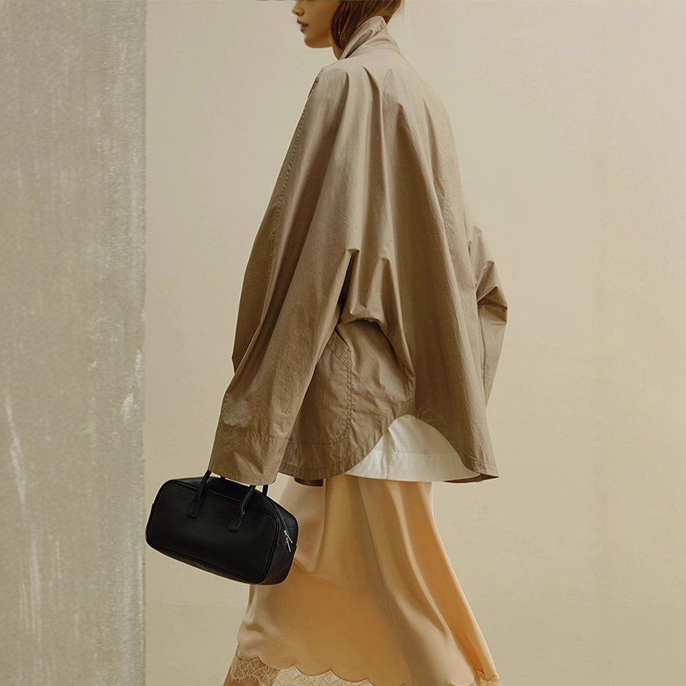 Damen elegante Übergangsjacke im oversized Schnitt Drune