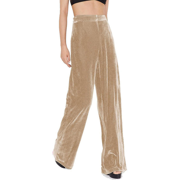 Damen elegante Samtweite Hose mit weitem Bein Drune