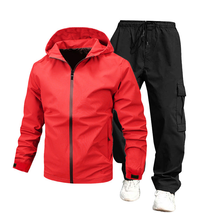 Herren Wetterfeste Outdoor-Jacke und Cargo-Hose Drune