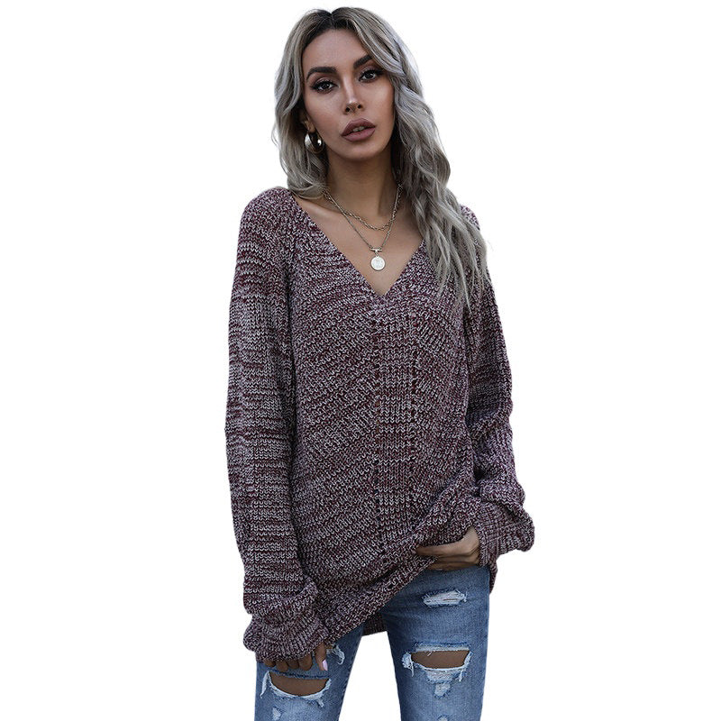 Damen Großer Strickpullover Drune
