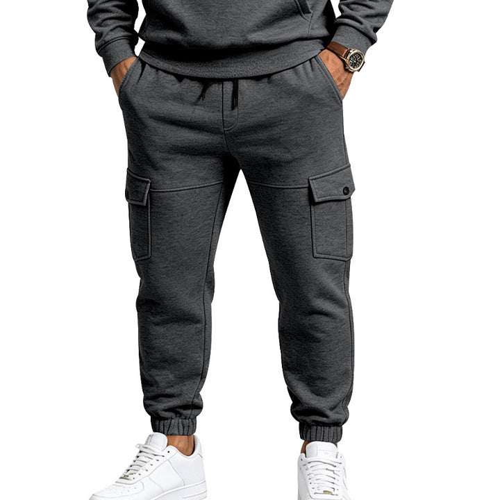 Herren Cargo-Jogginghose mit aufgesetzten Klappentaschen und elastischem Bündchen Drune