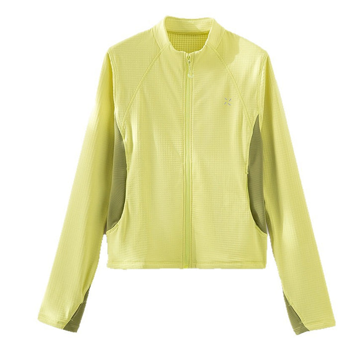 Damen Atmungsaktive Sportjacke mit Stehkragen, Raglanärmeln und Stretch-Einsätzen Drune