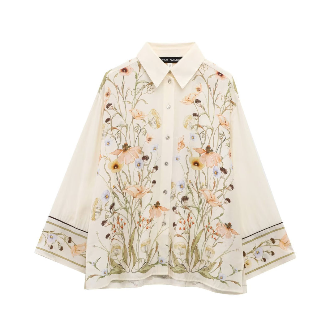 Damen Palazzo-Hose mit floralen Mustern Drune