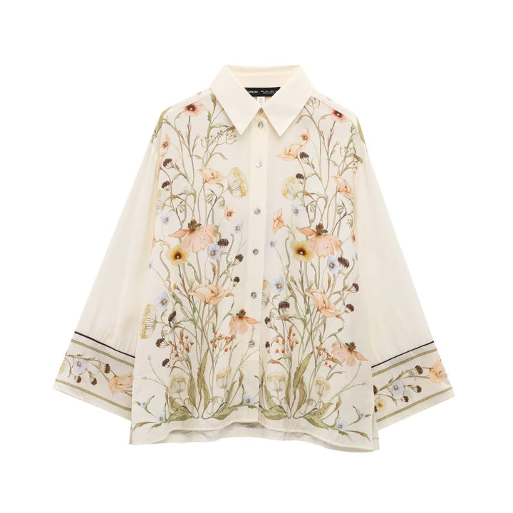 Damen Palazzo-Hose mit floralen Mustern Drune