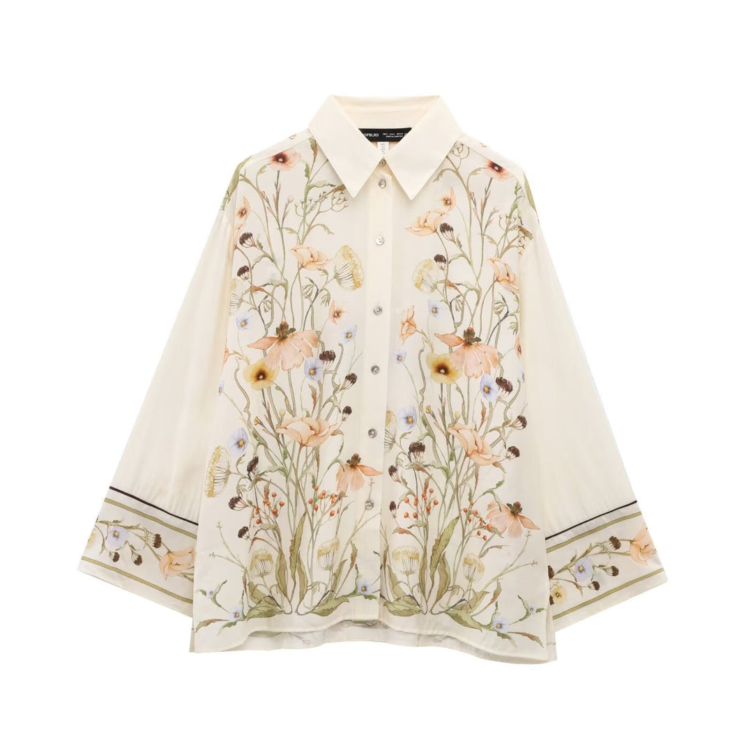 Damen Palazzo-Hose mit floralen Mustern Drune