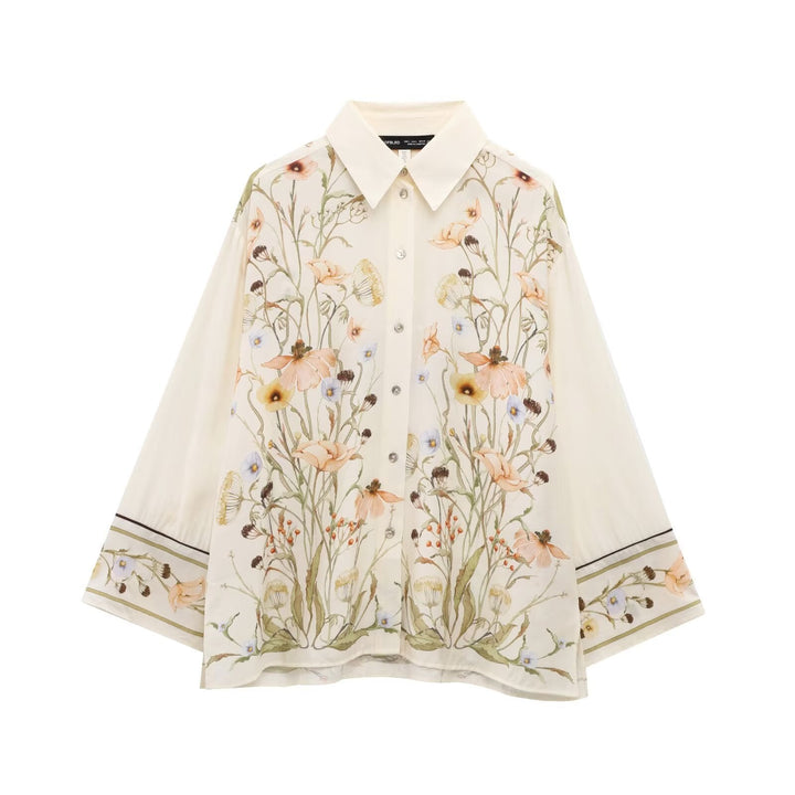 Damen Palazzo-Hose mit floralen Mustern Drune