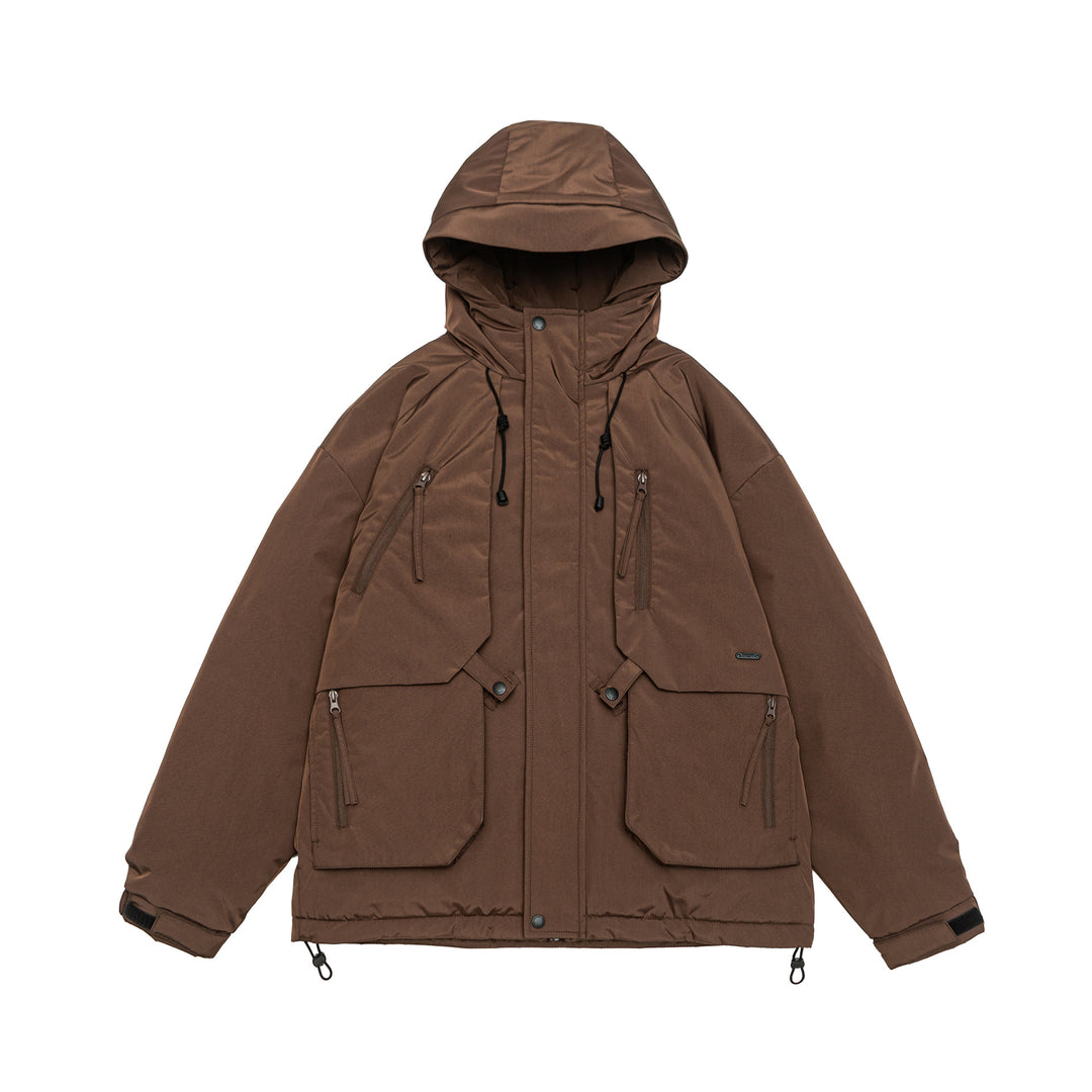 Herren Technischer Winterparka mit Kapuze und Multifunktionstaschen Drune
