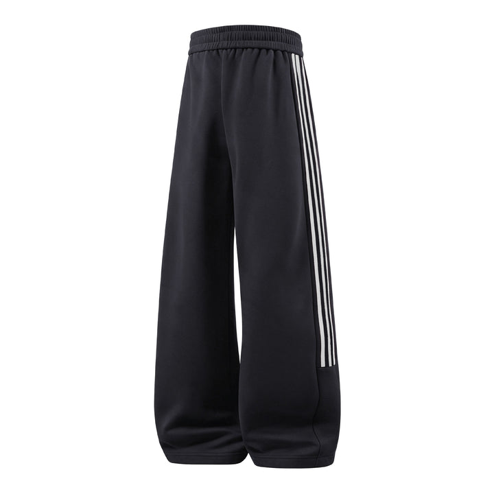 Damen Weite High-Waist Jogginghose mit markanten Seitenstreifen & Kordelzug Drune