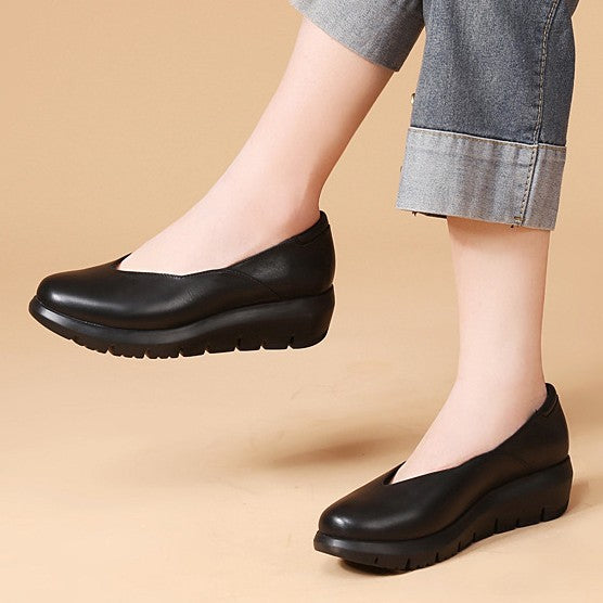 Damen Bequeme Wedgeslipper mit gepolstertem Innensohle und rutschfester Sohle Drune
