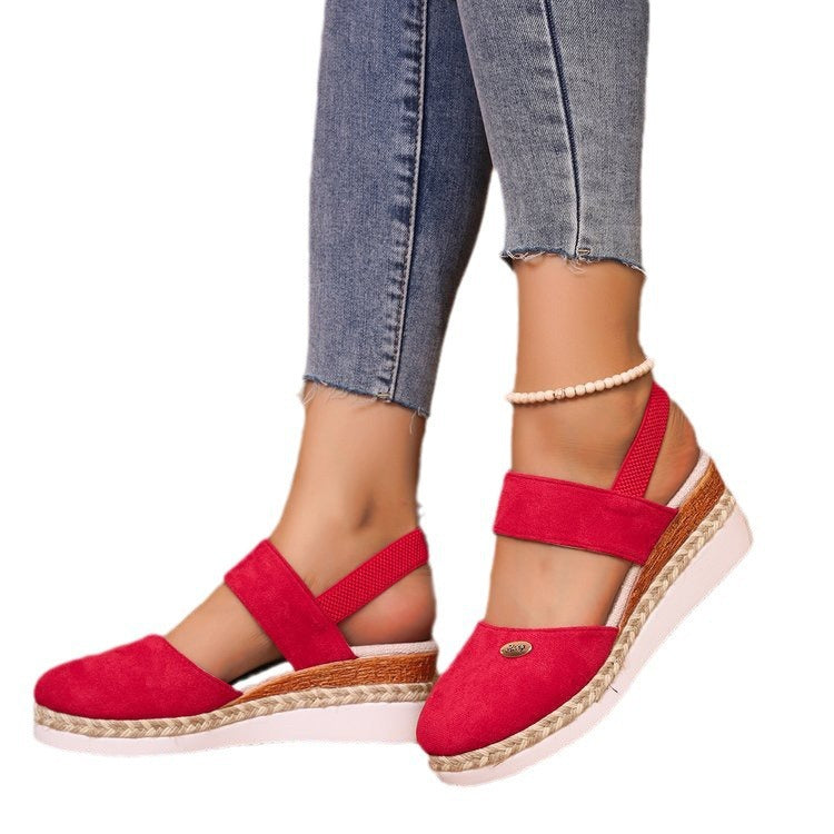 Damen Keil-Slingback Espadrille mit gepolstertem Komfortfußbett Drune