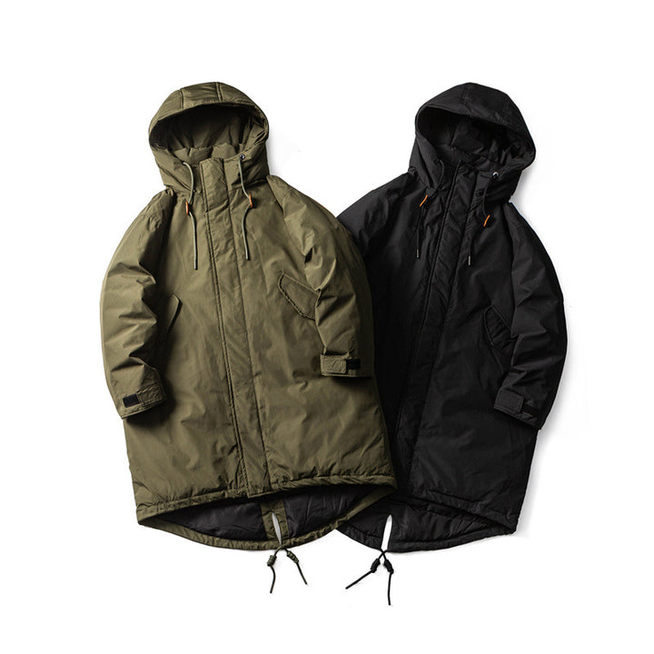 Herren Wasserdichter Thermo-Parka mit verlängerter Rückenpartie und Kapuze Drune