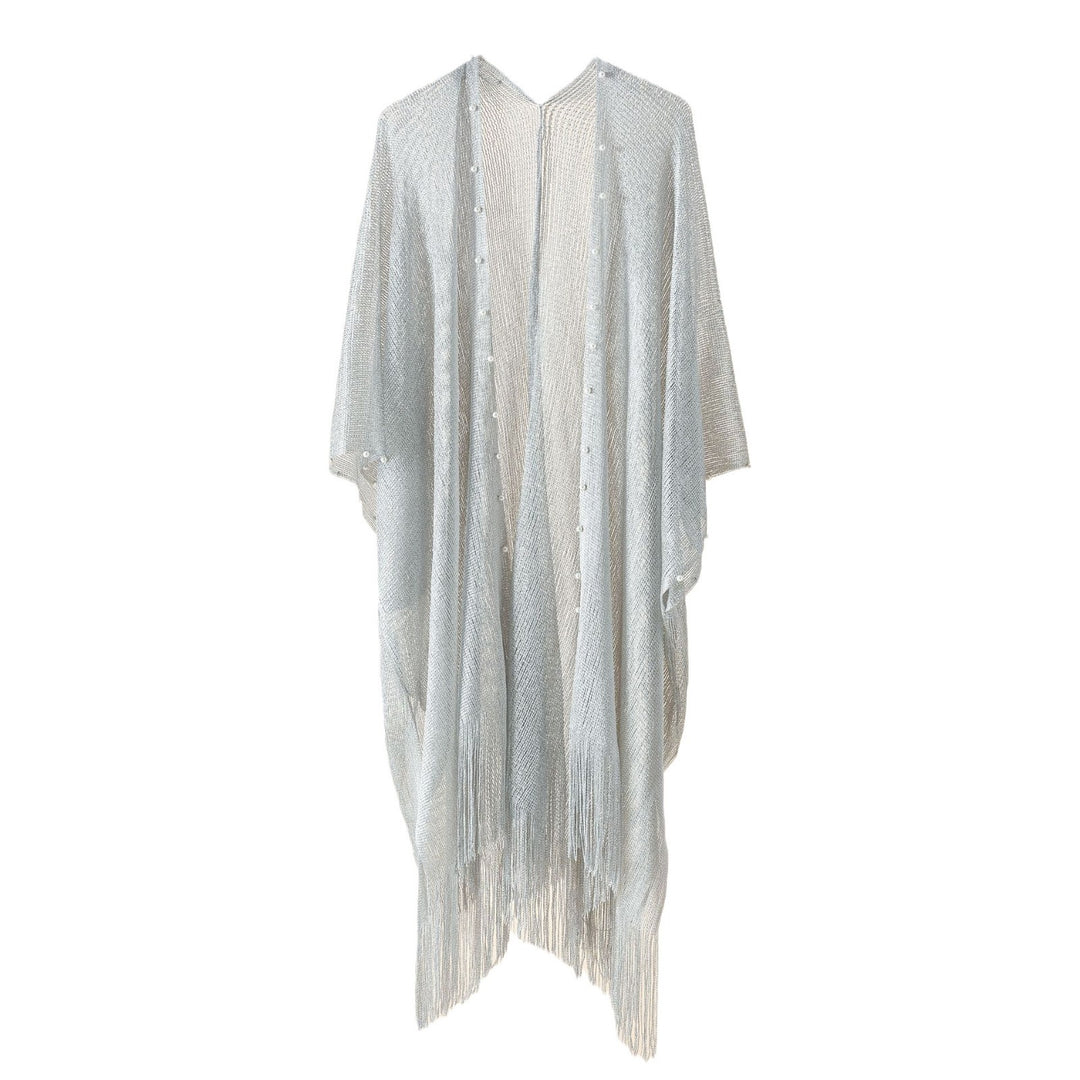 Damen transparenter Kaftan mit fransigen Kanten und elegantem Design Drune
