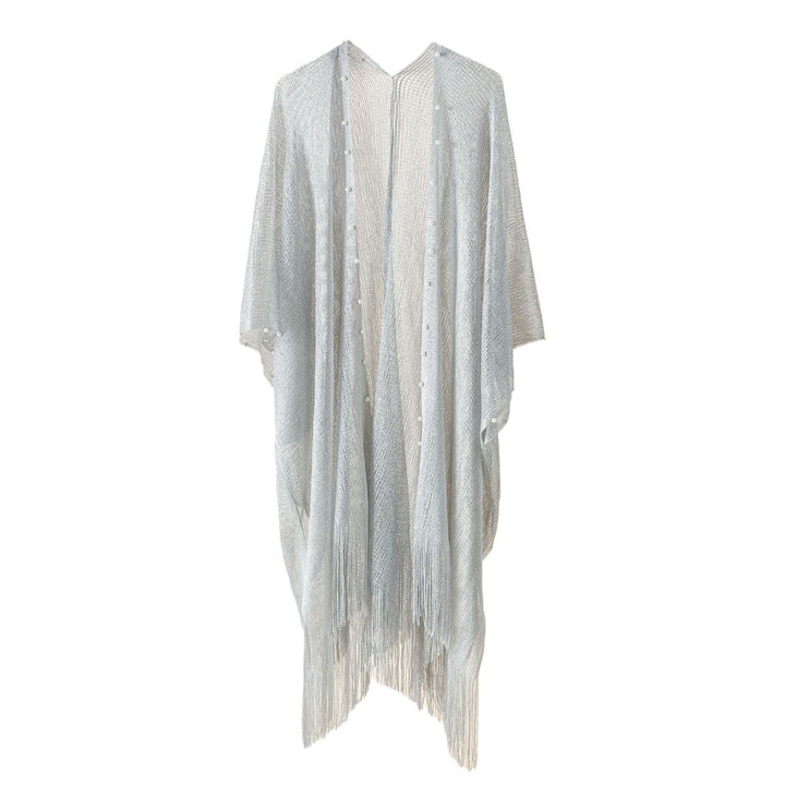 Damen transparenter Kaftan mit fransigen Kanten und elegantem Design Drune