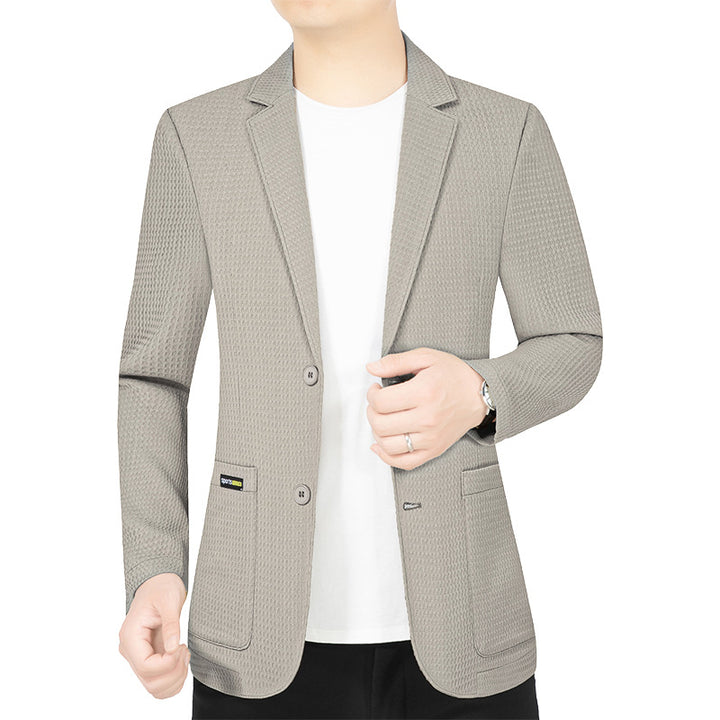 Herren Modernes Stretch Business-Sakko mit schmalem Schnitt und aufgesetzten Taschen Drune