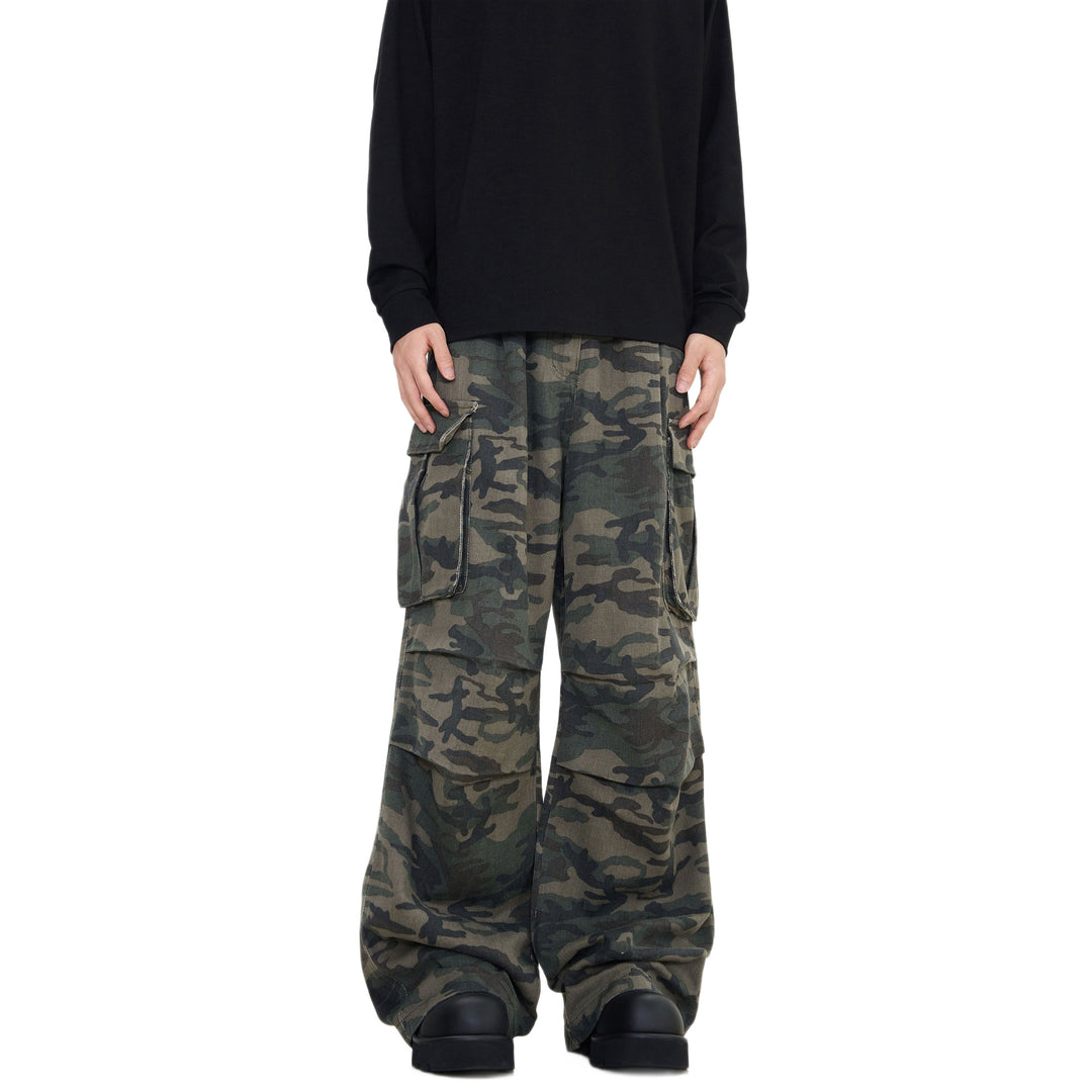 Damen Modische Cargo-Hose mit Camouflage-Muster Drune