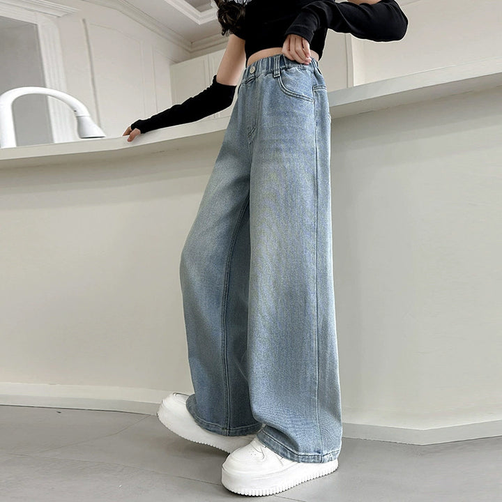 Damen Weite Jeanshose Drune