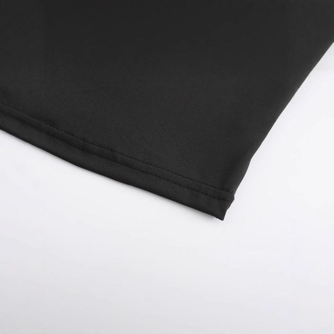 Damen Crop-Top mit auffälligem Grafikdesign und edgy Schriftzug Drune