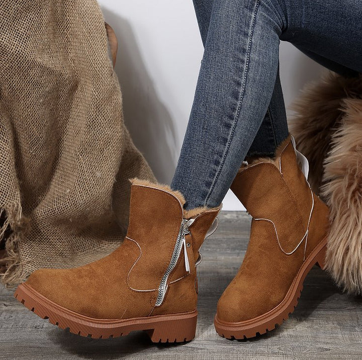 Damen modische Winterboots mit weichem Innenfutter und robustem Profil Drune