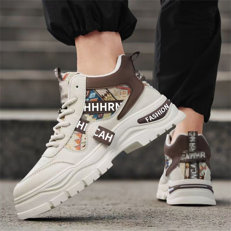 Herren Plateau-Sneaker mit Ethno-Gewebeeinsätzen Drune