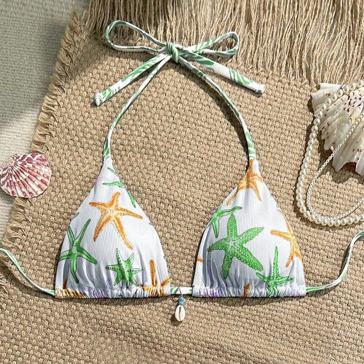 Damen Triangel-Bikini mit maritimem Sternenmuster Drune