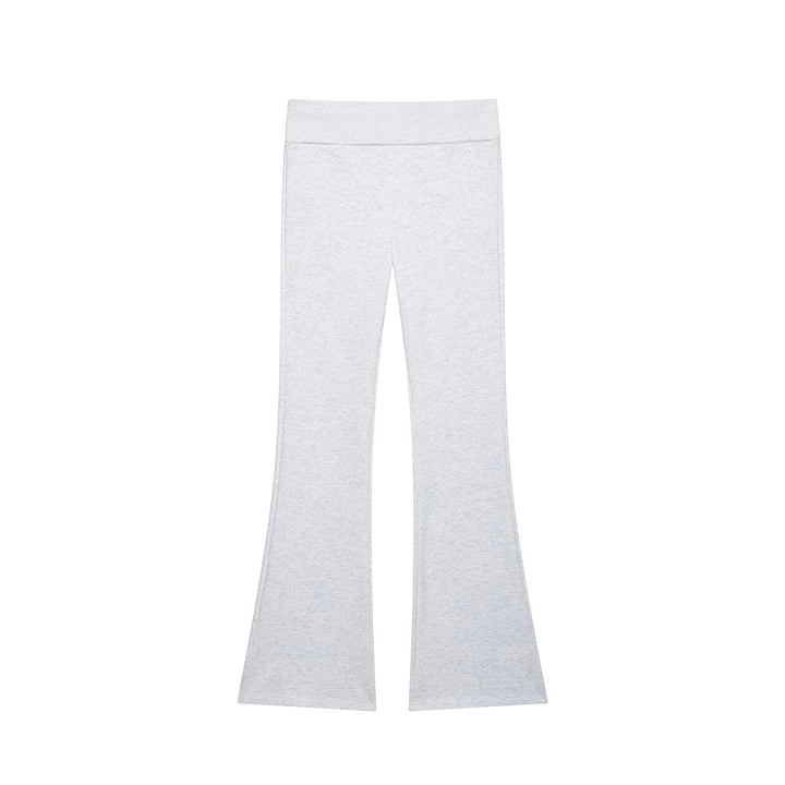 Damen Hochtaillierte Stretch-Flared-Hose mit weitem Schlag und elastischem Bund Drune
