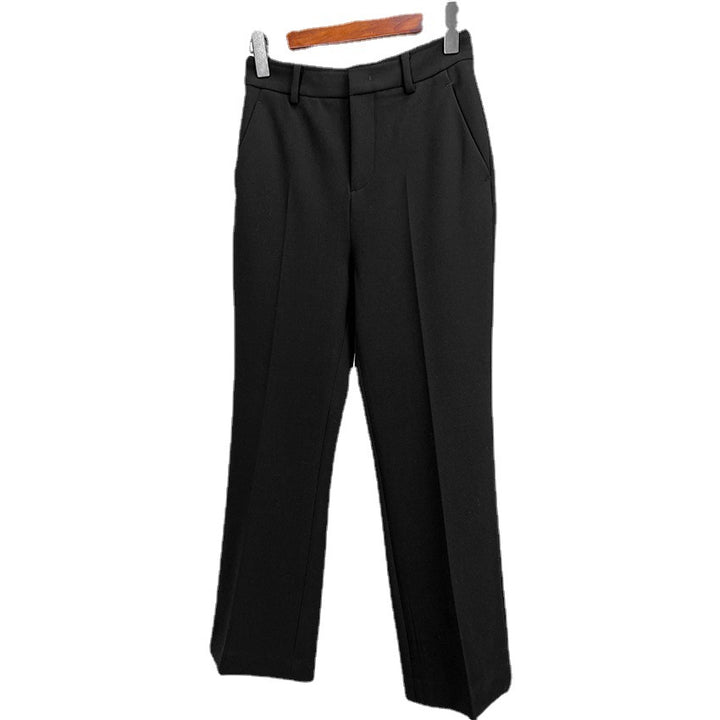 Damen Elegante gerade geschnittene Anzughose mit Bügelfalte und Eingrifftaschen Drune
