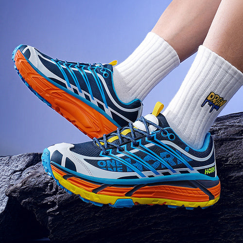 Herren technische Trailrunning-Sneaker mit stoßdämpfender Hohlkern-Zwischensohle verstärkter Zehenkappe und griffiger Offroad-Profilsohle Drune