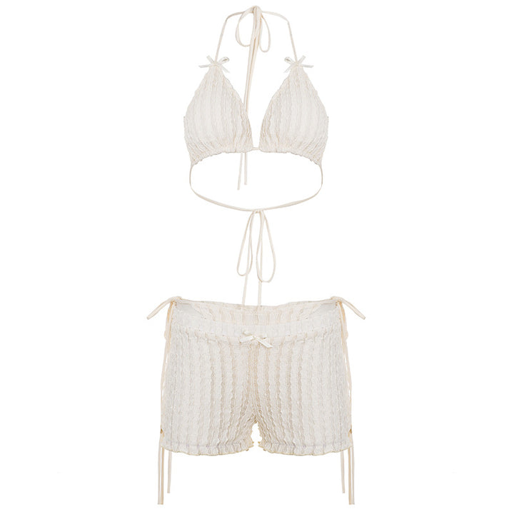 Damen Bikiniset mit verspielten Riemen und lockerem Schnitt Drune