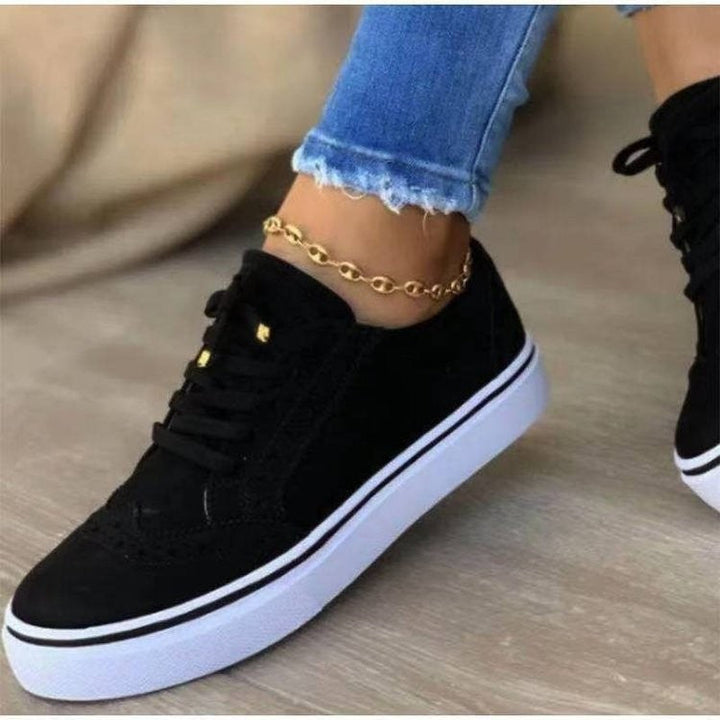 Damen Komfortable Sneaker mit modischem Broguedesign Drune