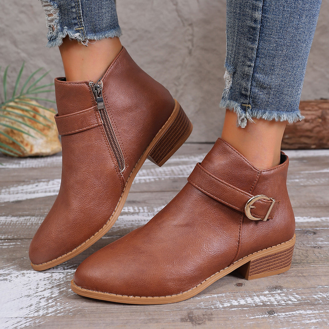 Damen Elegante und Bequeme Stiefeletten Drune