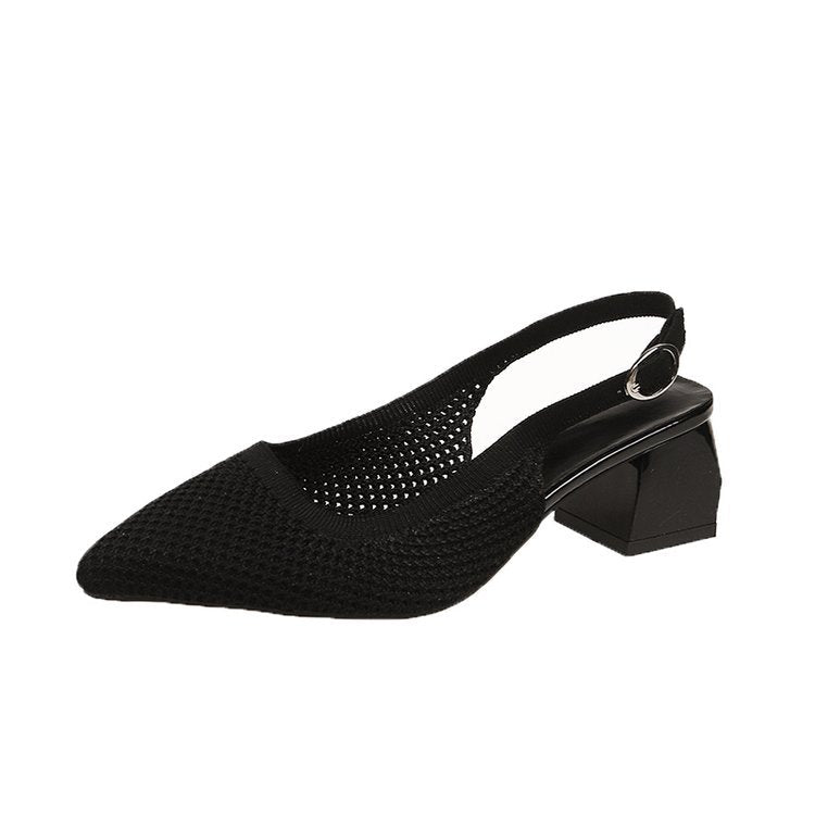 Damen Slingback-Pumps mit strukturiertem Obermaterial und elegantem Blockabsatz Drune