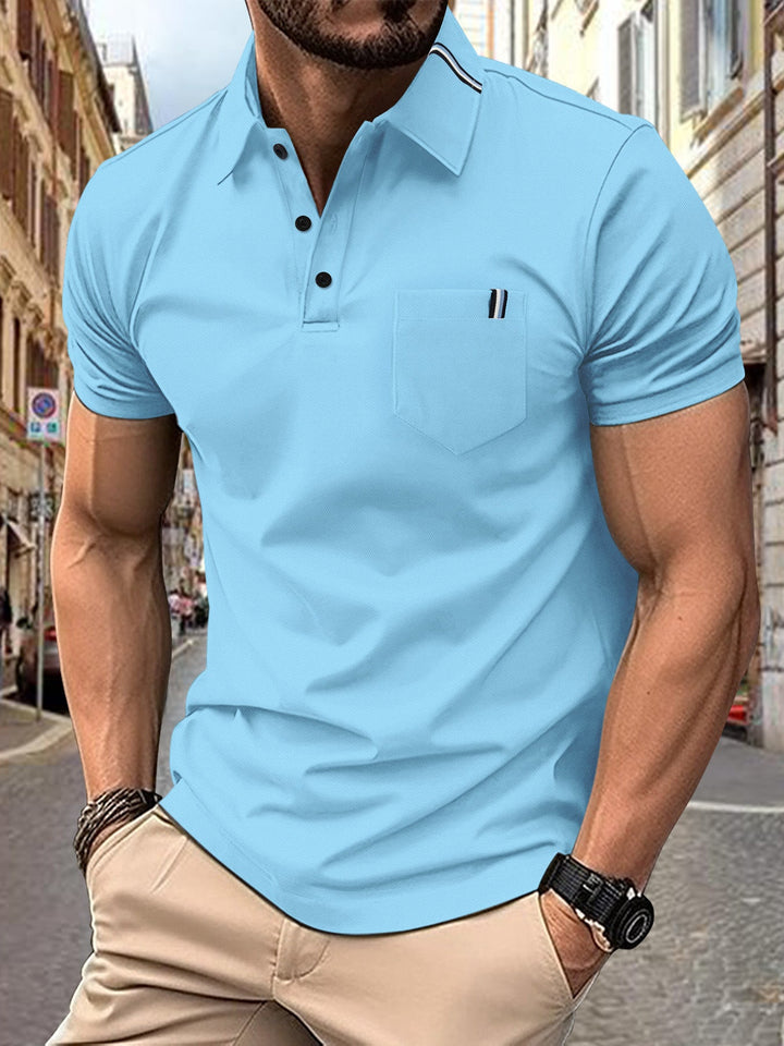 Herren Polohemd mit modernem Schnitt und Brusttasche Drune