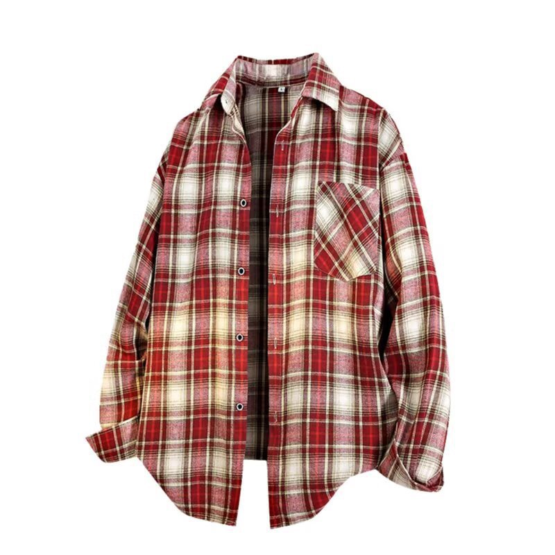 Damen Oversized Karohemd Drune