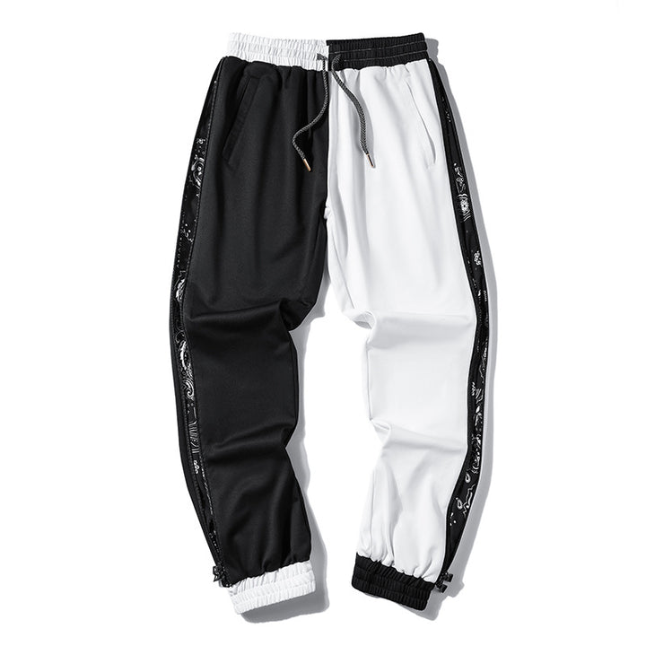Herren Locker geschnittene Streetstyle Jogginghose mit Bandana‑Seiteneinsatz und elastischem Saum Drune