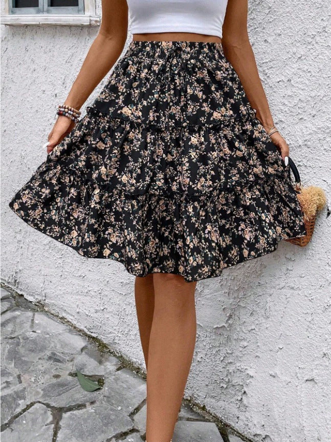 Drune | Elegante Elastische Blumen Kleid